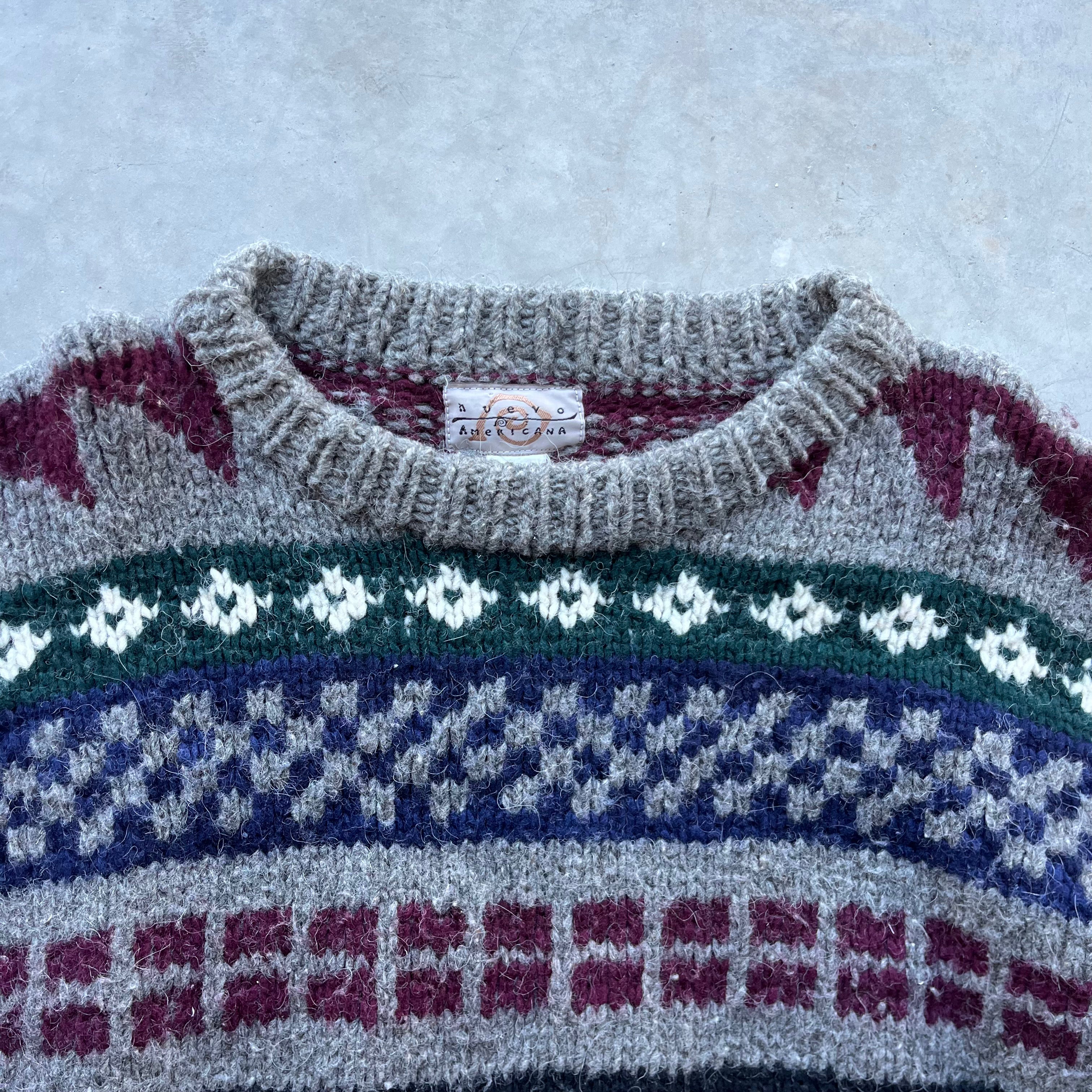 Vintage Huevo Americana Wool Sweater