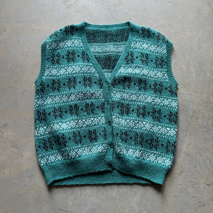 Vintage Knit Cardigan Vest