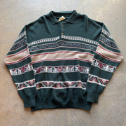 Vintage Knit Polo Sweater