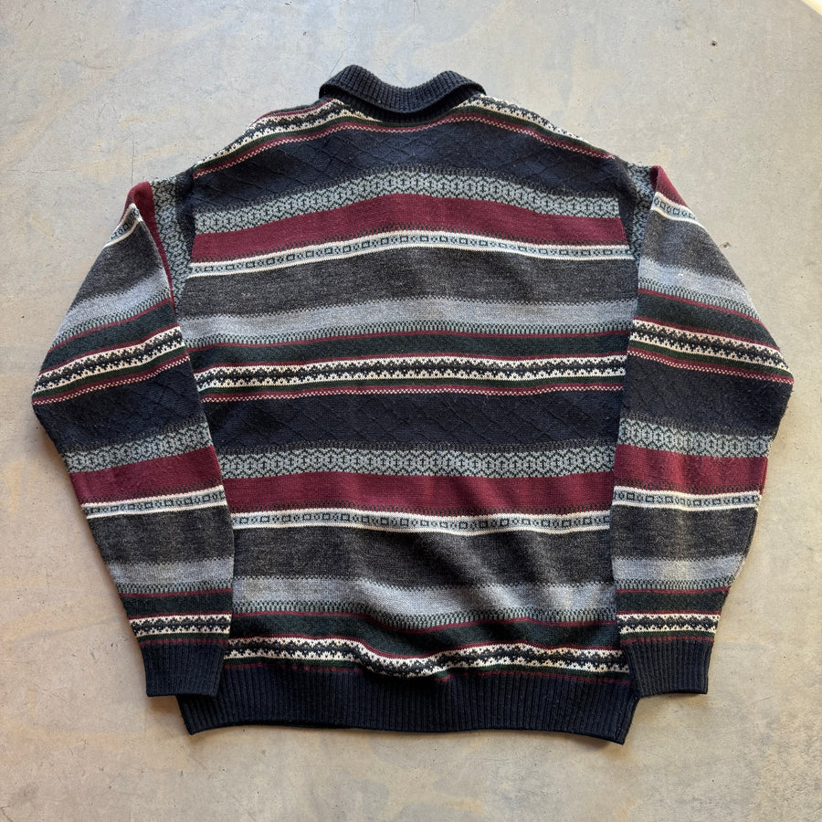 Vintage Hyde Park Knit Polo Sweater
