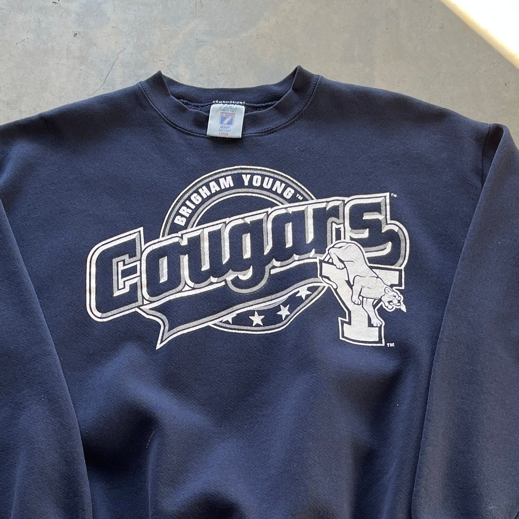 Vintage Bright Young University "Cougars" Crewneck