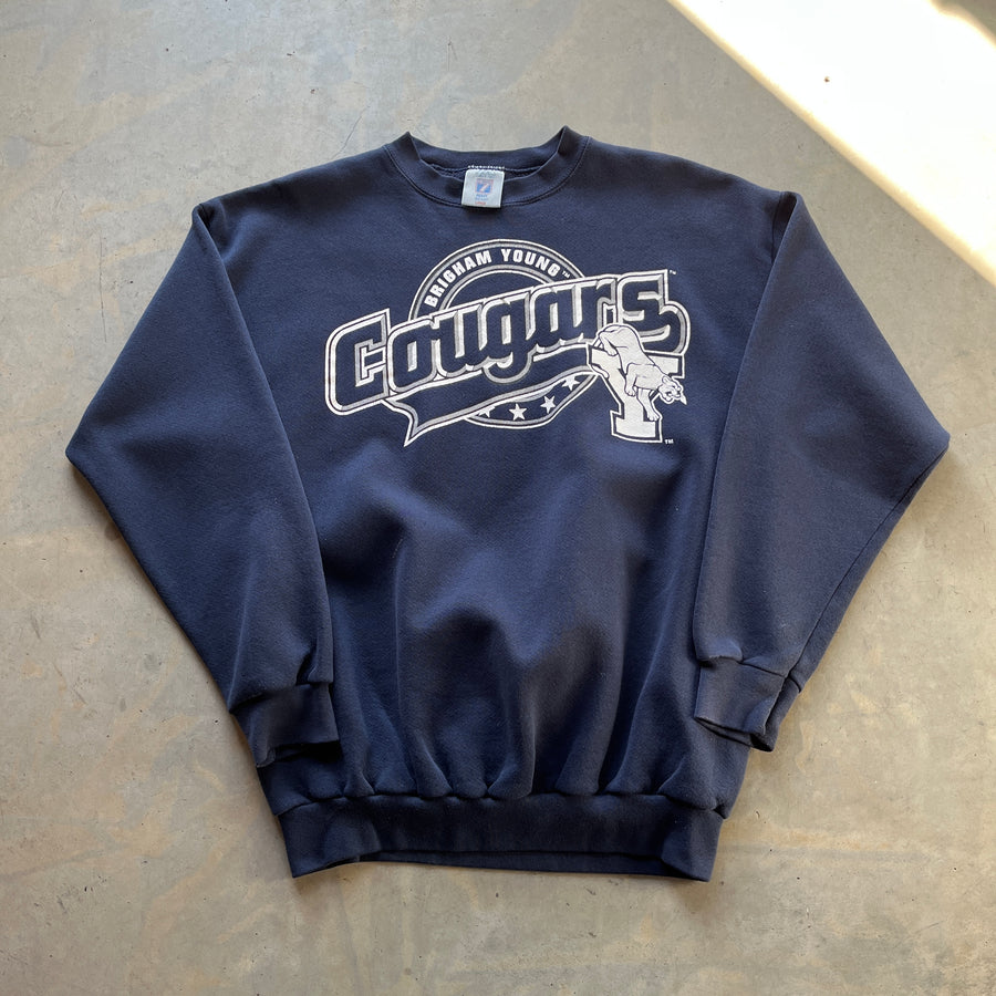 Vintage Bright Young University "Cougars" Crewneck